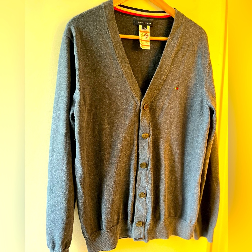 Tommy Hilfiger Men's Adaptive Cardigan with Magnetic Buttons